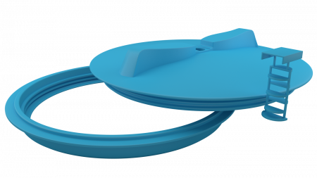 Крышка с дыхательным клапаном 350 мм (черная)