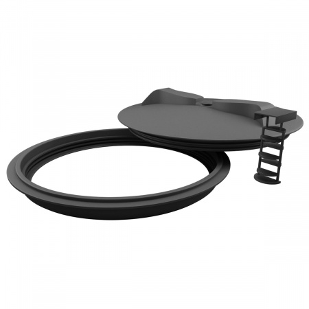 Крышка с дыхательным клапаном 350 мм (синяя)