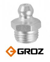 Пресс-маслёнка прямая H1 М10х1,5, оцинкованная сталь, GROZ GFT/10/1.5 (GR46240)