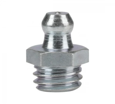 Пресс-масленка прямая оц. H1 M8x1,25, комплект 10 шт., оцинкованная сталь, Европейский стандарт DIN71412, MasloSmenka 010104-10