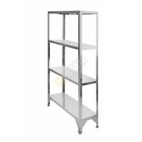 Стеллаж металлический со сплошными полками С-2*15*4/4 стойки из оцинкованной стали