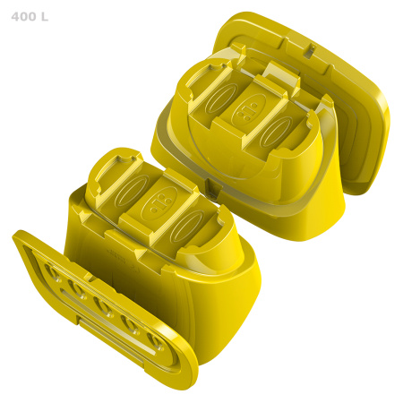 Ящик для песка, соли, реагентов и химикатов 400 литров PREMIUM (желтый)