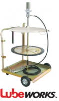 Солидолонагнетатель пневматический для бочек 200 кг с тележкой, крышка d600мм (1700536)