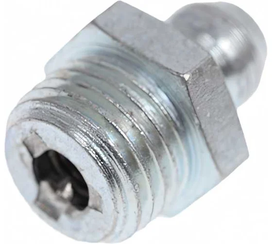 Пресс-масленка прямая оц. H1 R1/8"BSPT, комплект 100 шт., оцинкованная сталь, Европейский стандарт DIN71412, MasloSmenka 010108-100