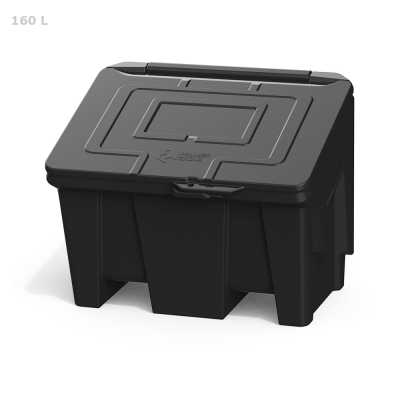 Ящик для песка, соли, реагентов и химикатов 160 литров (черный)