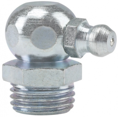 Пресс-масленка угловая H3 M14x1.5, оцинкованная сталь, 010309