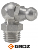Пресс-маслёнка угловая 90° H3 М8х1, нержавеющая сталь, GROZ GFT/SS/8/1/90 (GR46635)