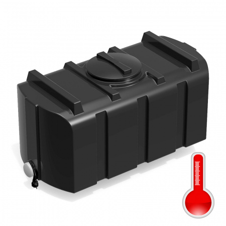 Бак для душа серии «R» 300 литров с подогревом (черный)