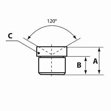 Воронкообразная пресс-масленка D1 А заколачиваемая Ø5-Ø8  ESN, Pressol (15602)
