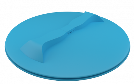 Крышка с дыхательным клапаном 450 мм (черная)