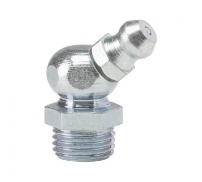 Пресс-масленка угловая оц. H2 R1/8"BSPT, комплект 100 шт., оцинкованная сталь, Европейский стандарт DIN71412, MasloSmenka 010207-100