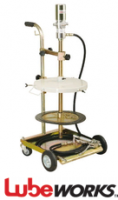 Солидолонагнетатель пневматический для бочек 30/60 кг с тележкой, крышка d385мм (1700524)