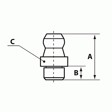 Коническая пресс-масленка прямая Ø 4мм заколачиваемая ESN, Pressol (15001)