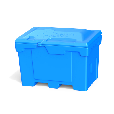 Ящик для песка, соли, реагентов и химикатов 500 литров (синий)