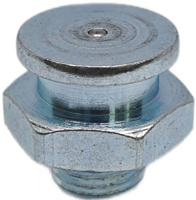Пресс-масленка плоская оц. М1 16 мм. М10х1, комплект 10 шт., оцинкованная сталь, Европейский стандарт DIN71412, MasloSmenka 010503-10