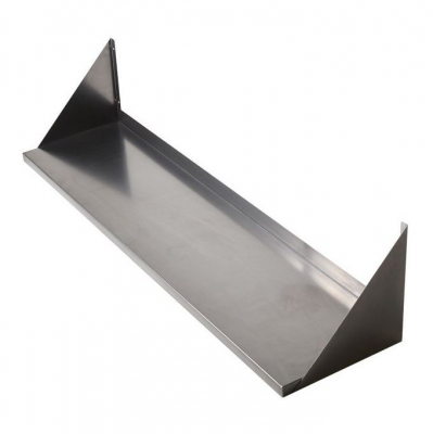 Полка настенная косынка 900х450х300мм, сплошная AISI430(универсальное крепление вверх/низ)