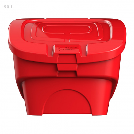 Ящик для песка, соли, реагентов и химикатов 90 литров PREMIUM (красный)