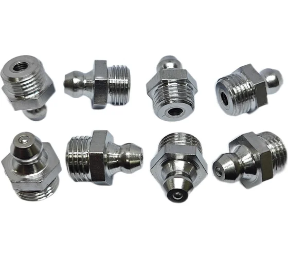 Пресс-масленка прямая нерж. H1 M10x1, комплект 10 шт.,нержавеющая сталь AISI304, Европейский стандарт DIN71412, MasloSmenka 010703-10