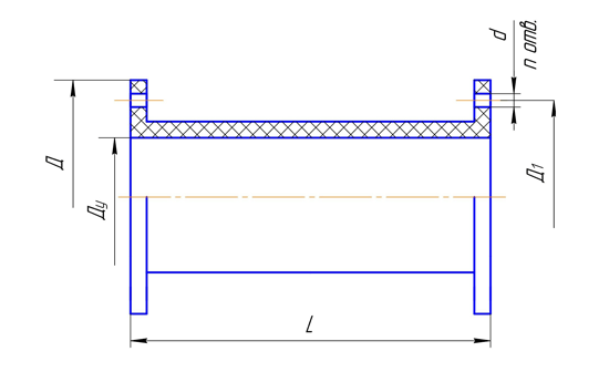 Патрубок компенсационный резинокордный Ду-100