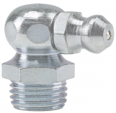 Пресс-масленка угловая H3 1/8", оцинкованная сталь, 010307