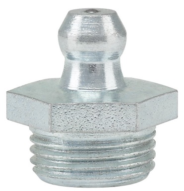 Пресс-масленка прямая H1 M12x1, оцинкованная сталь, 010109