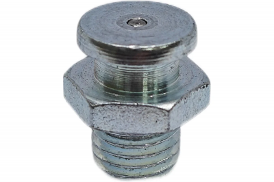 Пресс-масленка плоская оц. М4 10 мм. М8х1,25, комплект 10 шт., оцинкованная сталь, Европейский стандарт DIN71412, MasloSmenka 010404-10