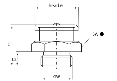 Пресс-масленка М22 Ø22 мм G1/4", 010602