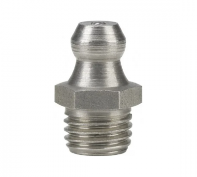 Пресс-масленка прямая нерж. H1 M8x1, комплект 100 шт.,нержавеющая сталь AISI304, Европейский стандарт DIN71412, MasloSmenka 010702-100