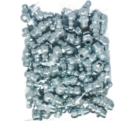Пресс-масленка MasloSmenka угловая оц. H2 R1/8NPT, комплект 100 шт., оцинкованная сталь, Европейский стандарт DIN71412, 010214-100