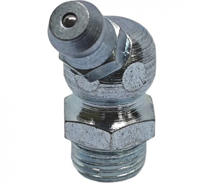 Пресс-масленка MasloSmenka угловая оц. H2 R1/8NPT, комплект 100 шт., оцинкованная сталь, Европейский стандарт DIN71412, 010214-100