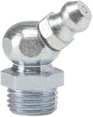 Пресс-масленка угловая H2 1/8", оцинкованная сталь, 010207