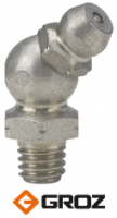 Пресс-маслёнка угловая 45° H2 М6х1, нержавеющая сталь, GROZ GFT/SS/6/1/45 (GR46631)