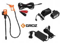 Комплект: Электрический насос для бочек и еврокубов с адаптером 220 V, кабелем 12V и аккумулятором (GR45507)