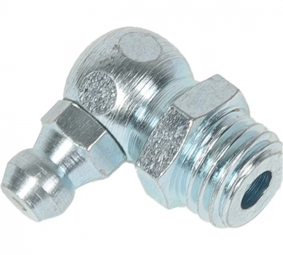 Пресс-масленка угловая оц. H3 M10x1,25, комплект 10 шт., оцинкованная сталь, Европейский стандарт DIN71412, MasloSmenka 010305-10