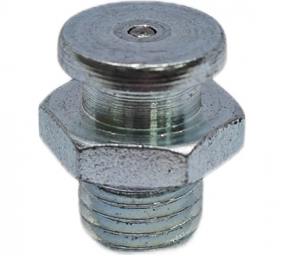 Пресс-масленка плоская оц. М4 10 мм. М8х1, комплект 10 шт., оцинкованная сталь, Европейский стандарт DIN71412, MasloSmenka 010402-10
