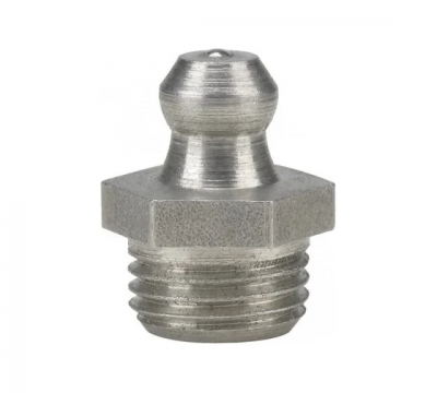 Пресс-масленка прямая нерж. H1 M10x1, комплект 100 шт.,нержавеющая сталь AISI304, Европейский стандарт DIN71412, MasloSmenka 010703-100