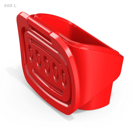 Ящик для песка, соли, реагентов и химикатов 400 литров PREMIUM (красный)