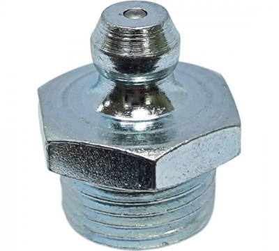 Пресс-масленка прямая оц. H1 M12x1, комплект 100 шт., оцинкованная сталь, Европейский стандарт DIN71412, MasloSmenka 010109-100