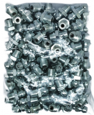 Пресс-масленка прямая оц. H1 M7x1, комплект 100 шт., оцинкованная сталь, Европейский стандарт DIN71412, MasloSmenka 010113-100