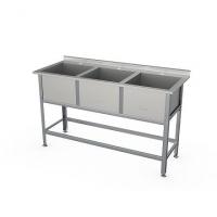 Ванна моечная со столом серия "Бюджет" ВСМ-Б-3.600-1-02 (ВМ-3/600 С БОРТОМ)