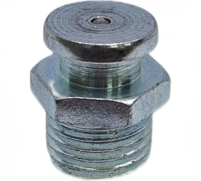 Пресс-масленка плоская оц. М4 10 мм. М10х1, комплект 10 шт., оцинкованная сталь, Европейский стандарт DIN71412, MasloSmenka 010403-10