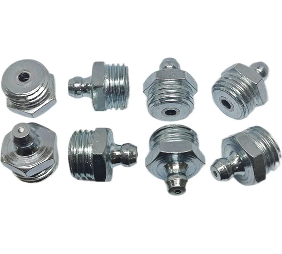 Пресс-масленка прямая оц. H1 M14x1.5, комплект 100 шт., оцинкованная сталь, Европейский стандарт DIN71412, MasloSmenka 010111-100