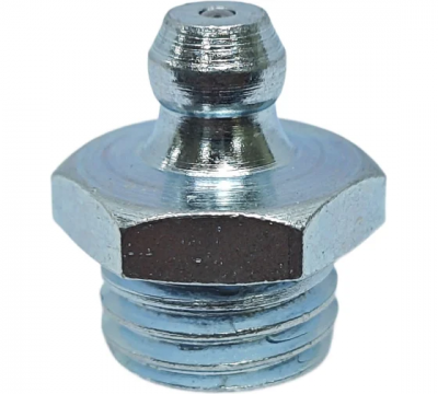 Пресс-масленка MasloSmenka прямая оц. H1 M12x1.25, комплект 100 шт., оцинкованная сталь, Европейский стандарт DIN71412, 010114-100