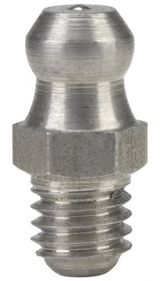 Пресс-масленка из нержавейки прямая Н1 M6х1, 010701