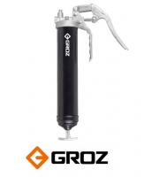 Суперлегкий шприц  для смазки пистолетного типа с гибкой трубкой и насадкой, двойной порт (GR43067)