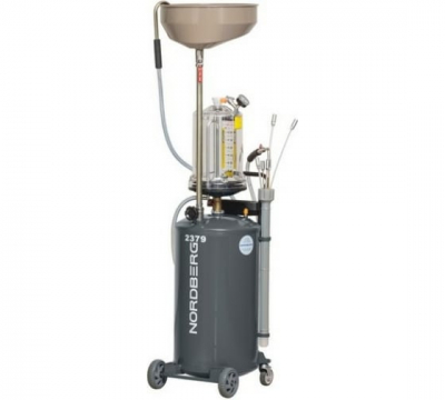 Установка для сбора масла пневматическая, 65 л, серая