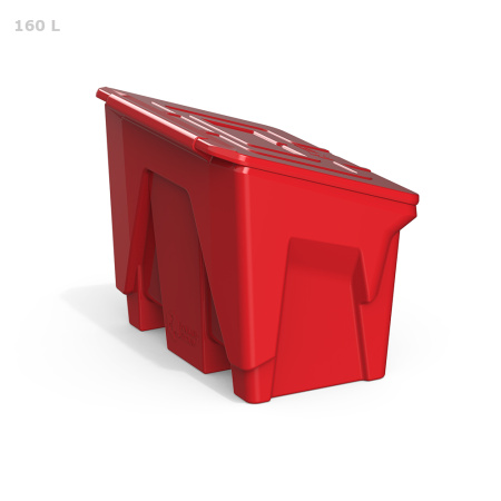 Ящик для песка, соли, реагентов и химикатов 160 литров (зеленый)