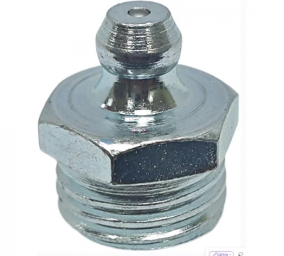 Пресс-масленка прямая оц. H1 M14x1.5, комплект 100 шт., оцинкованная сталь, Европейский стандарт DIN71412, MasloSmenka 010111-100