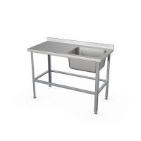 Ванна моечная цельнотянутая со столом серия "Стандарт" ВСМЦС-С-1П.500.400-1200.600-1-02 (ВСМЦ-1/1200 С ЛЕВЫМ СТОЛОМ)