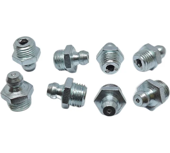 Пресс-масленка прямая оц. H1 R1/8"NPT, комплект 10 шт., оцинкованная сталь, Европейский стандарт DIN71412, MasloSmenka 010119-10